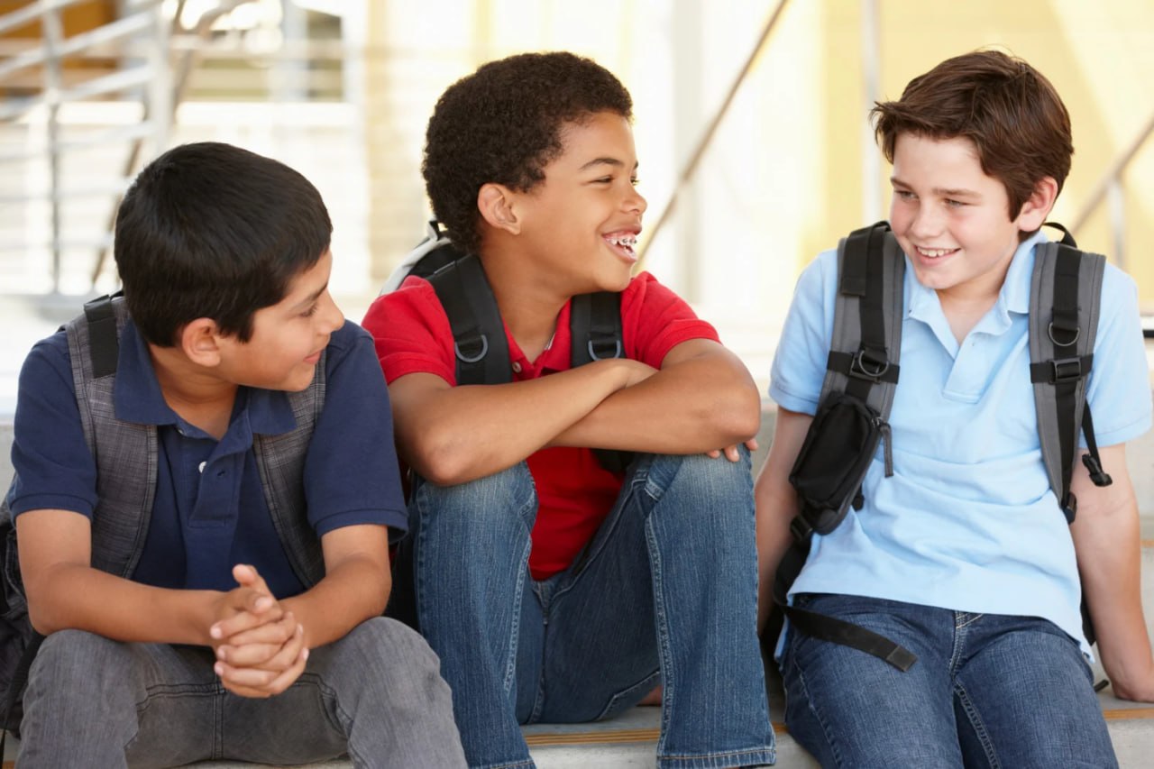 Boys in a school setting